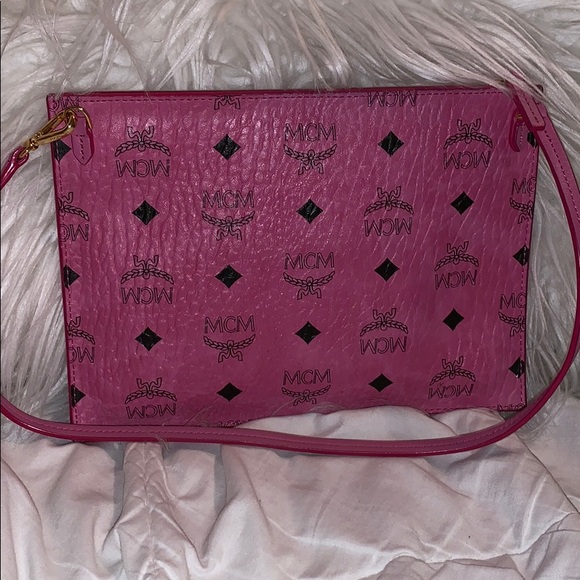 MCM Handbags - Authentic pink mcm clutch